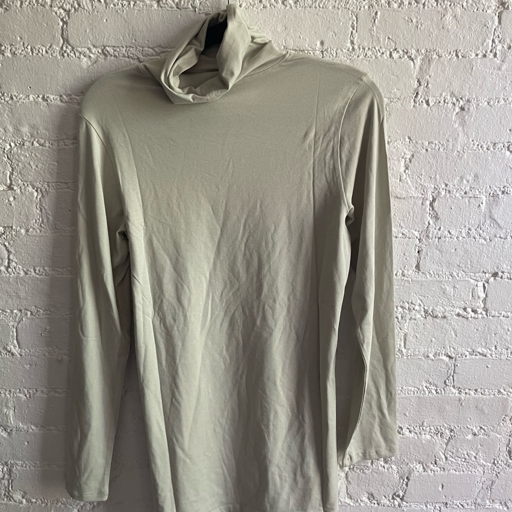 Universal Standard jersey turtleneck sz XS (10-12) grey NWT